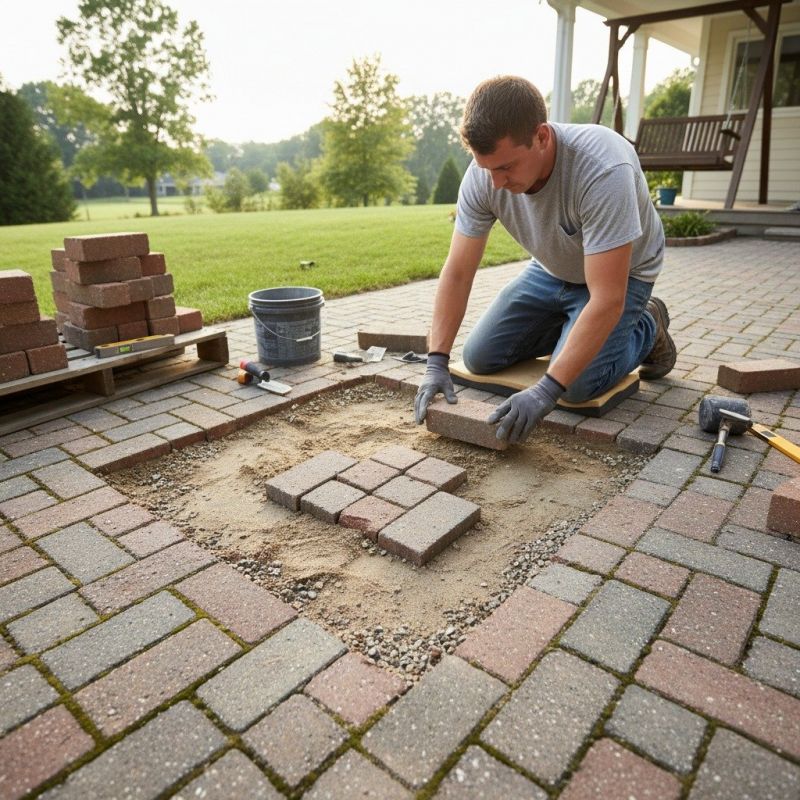 Patio Pavers Repair detail